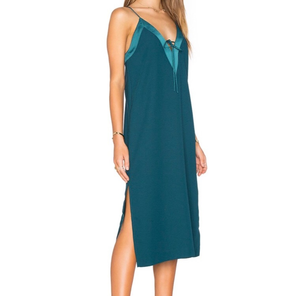 Finders Keeper Deep V Slip Dress